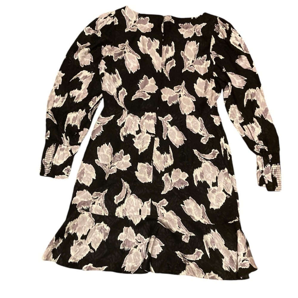 2x HP NWT Rebecca Taylor Silk Ikat Multi Black Ruched Mini Dress - Picture 3 of 7